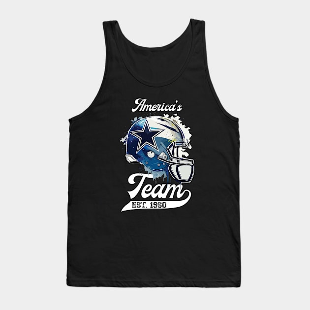 Dallas Cowboys Helmet. America’s Team. Tank Top by vectrus